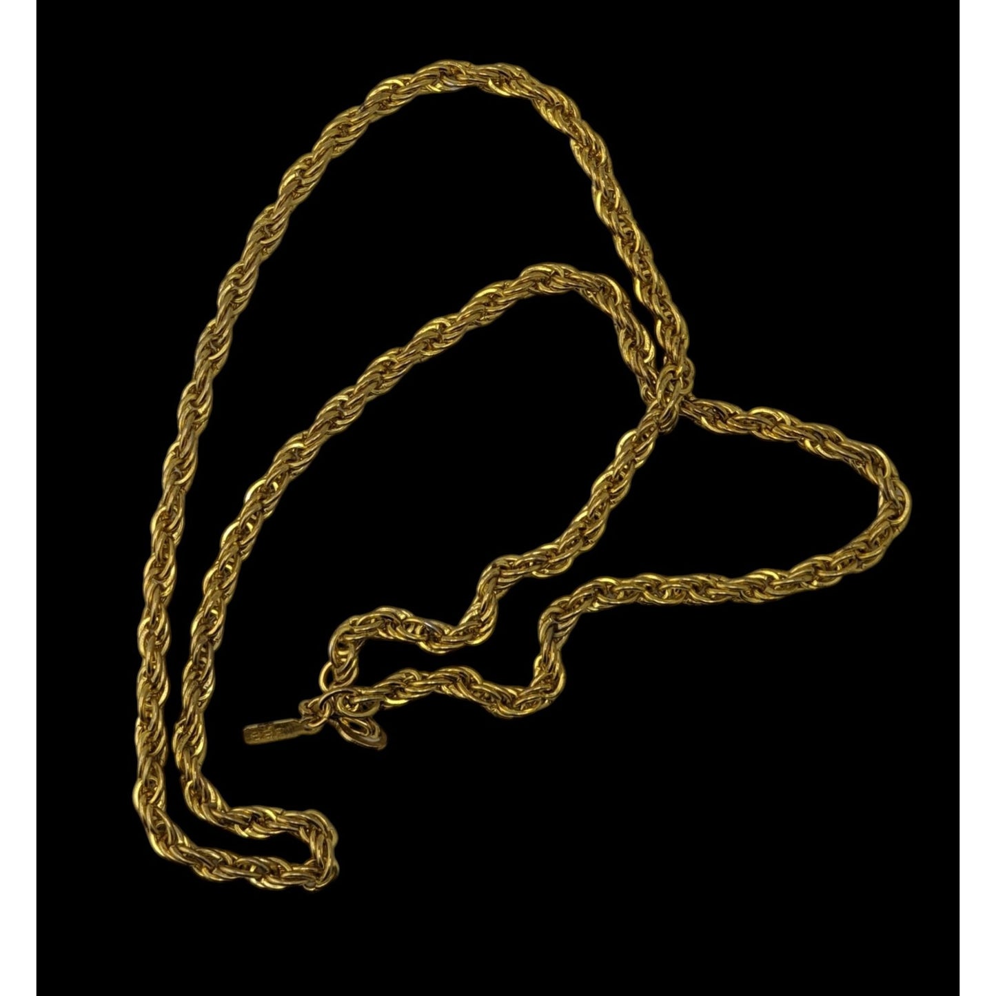 Vintage Wheat Chain Necklace Gold Tone Classic Midcentury Jewelry