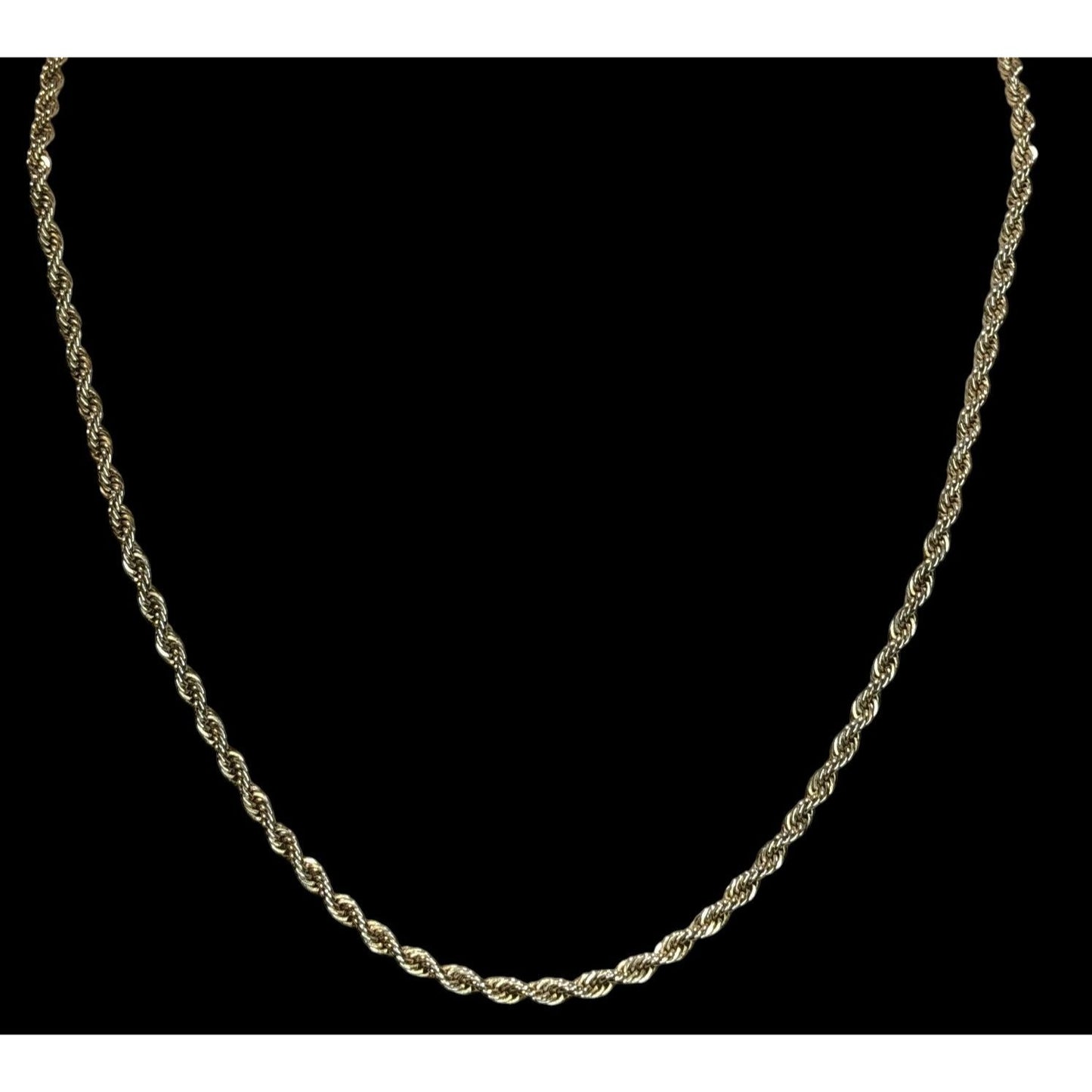 Vintage Wheat Chain Necklace Gold Tone Classic Midcentury Jewelry