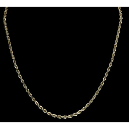 Vintage Wheat Chain Necklace Gold Tone Classic Midcentury Jewelry