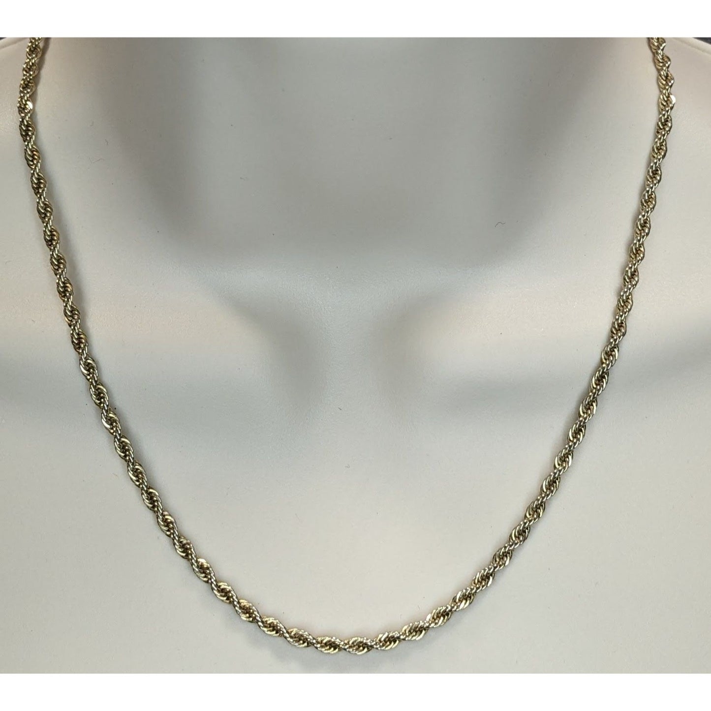Vintage Wheat Chain Necklace Gold Tone Classic Midcentury Jewelry