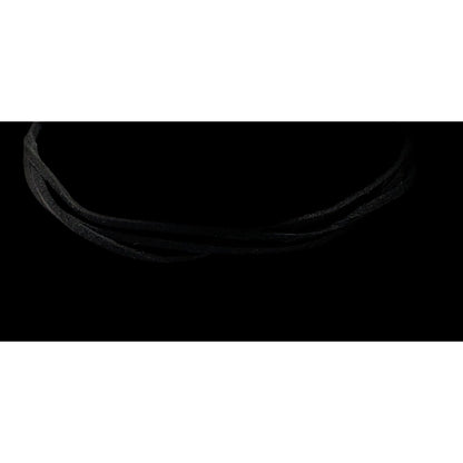 Gothic Black Triple-Strand Faux Suede Choker Necklace