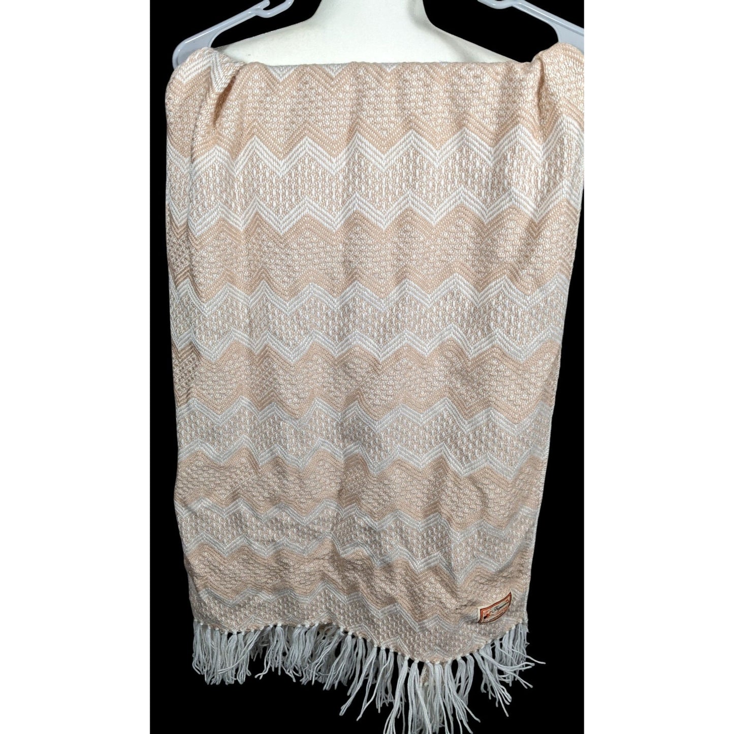 Figueroa Genuine Alpaca Peruvian Cream Chevron Scarf