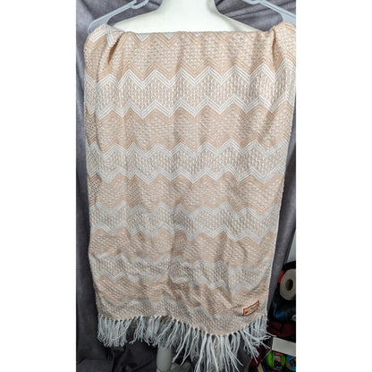 Figueroa Genuine Alpaca Peruvian Cream Chevron Scarf