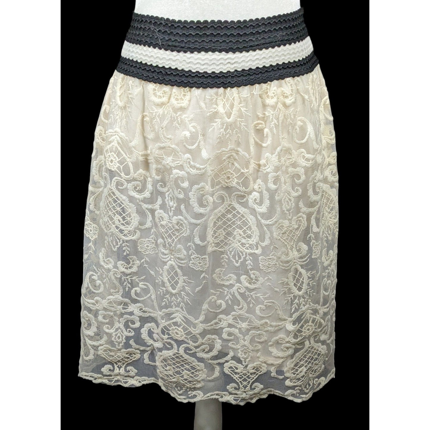 Jealous Tomato Coquette Heart Lace Skirt Size Small