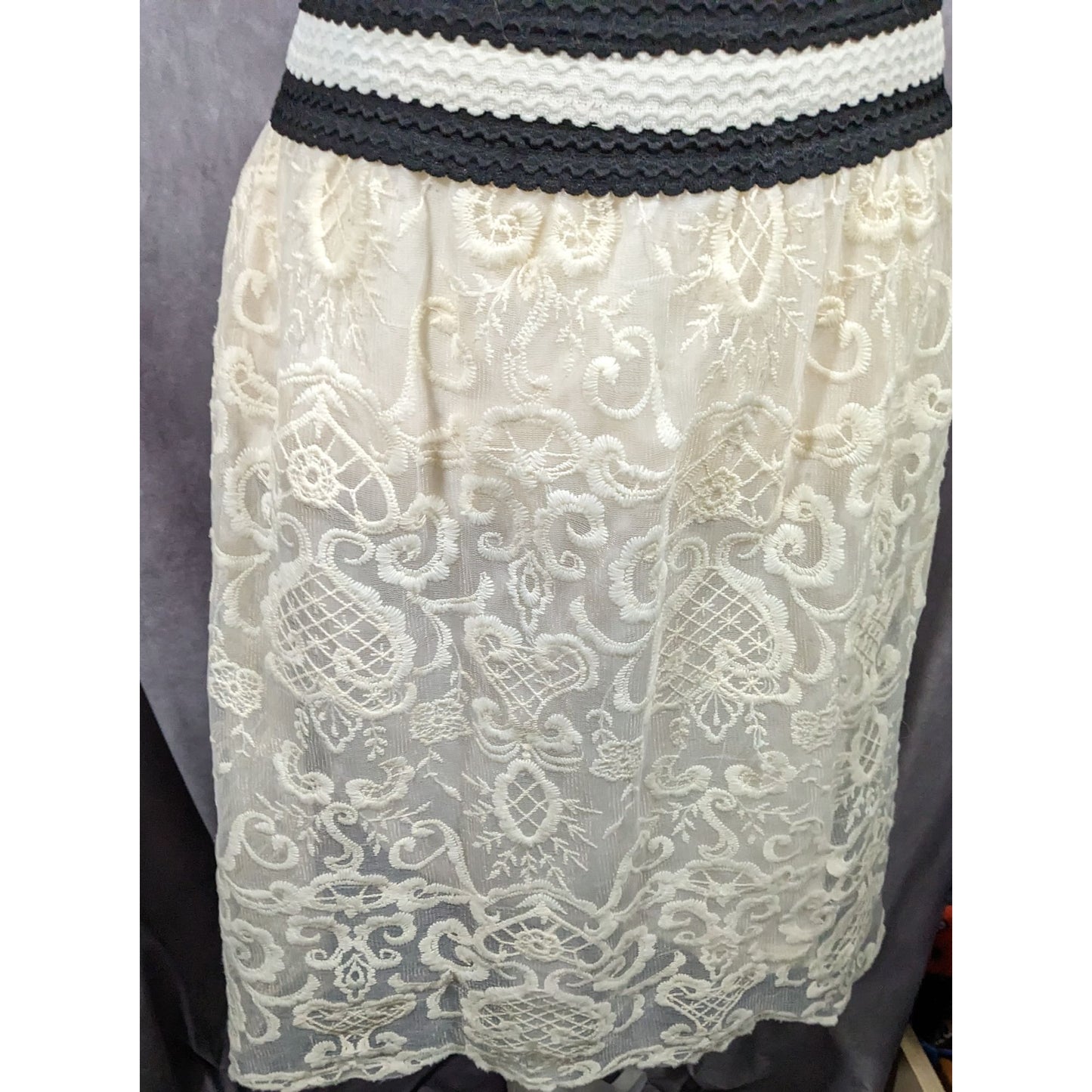 Jealous Tomato Coquette Heart Lace Skirt Size Small