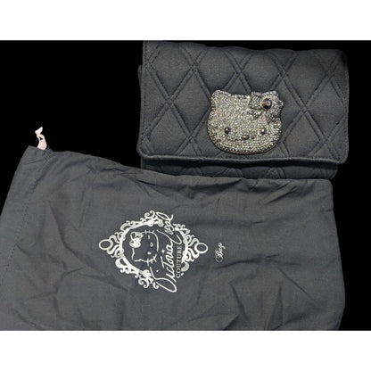 Victoria Couture x Hello Kitty Glam Goth Quilted Wallet With Dust Bag