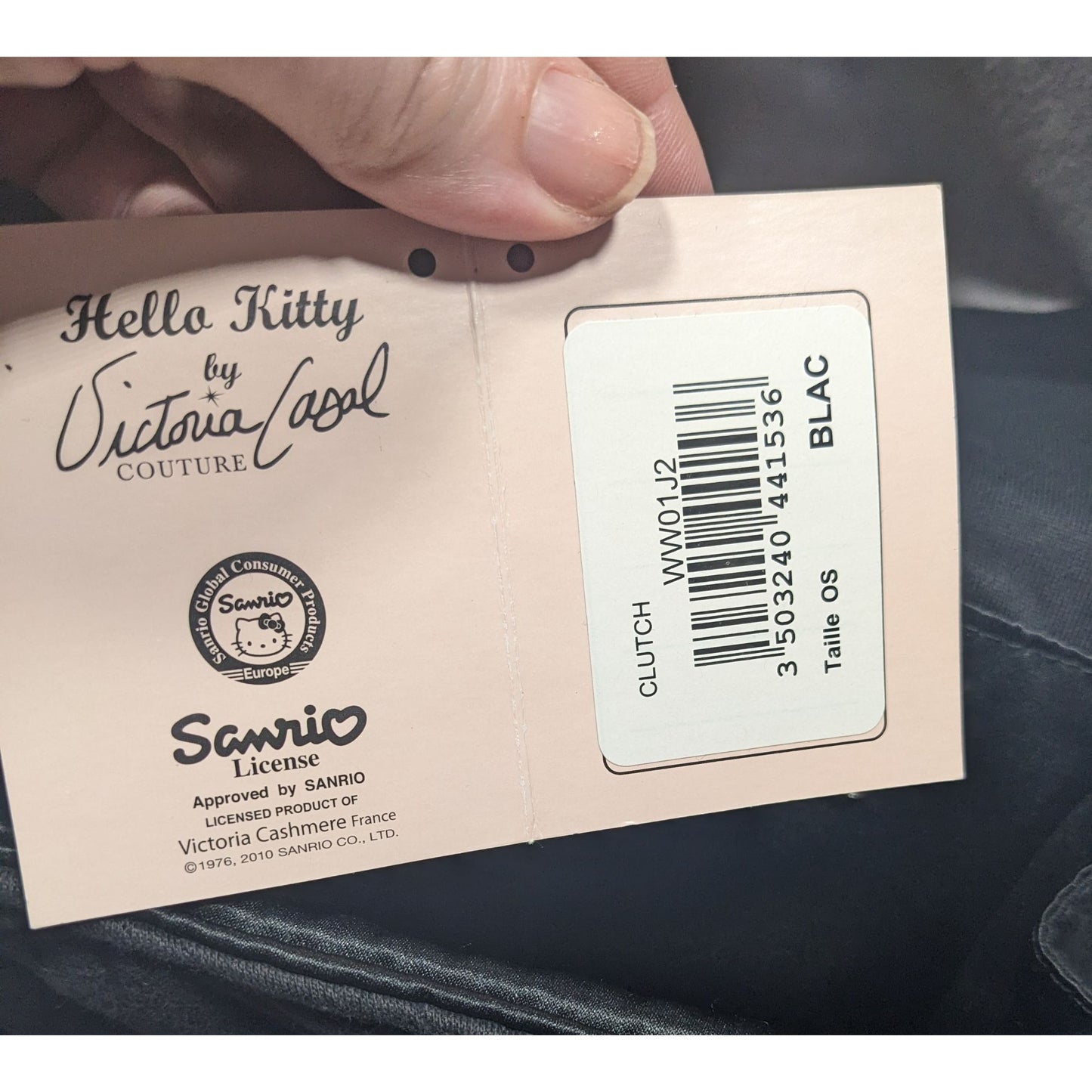 Victoria Couture x Hello Kitty Glam Goth Quilted Wallet With Dust Bag