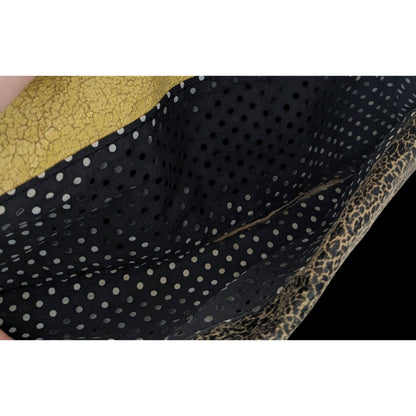 Vintage Jazzd Whimsygoth Witchy Moon Pattern Wristlet Clutch With 9 Inch Strap & Crackle Finish