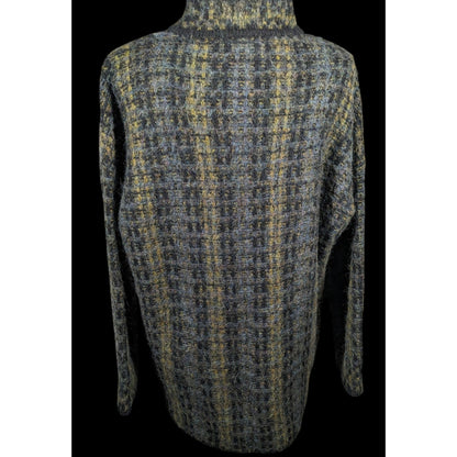 Vintage Lineamaglia Italian Alpaca Mohair Earth Tone Cardigan Size Large