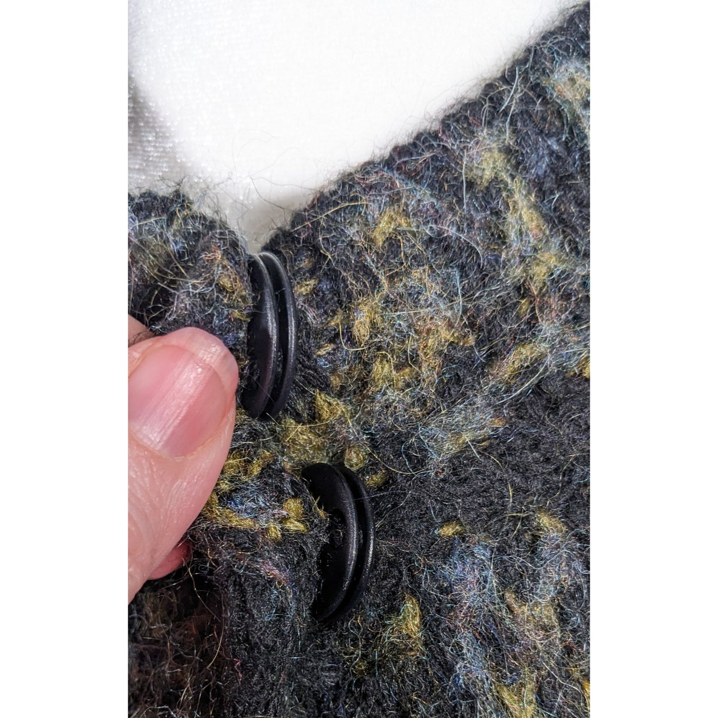 Vintage Lineamaglia Italian Alpaca Mohair Earth Tone Cardigan Size Large