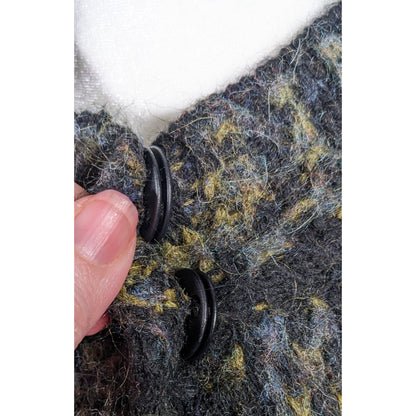 Vintage Lineamaglia Italian Alpaca Mohair Earth Tone Cardigan Size Large