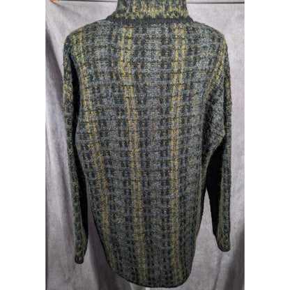 Vintage Lineamaglia Italian Alpaca Mohair Earth Tone Cardigan Size Large