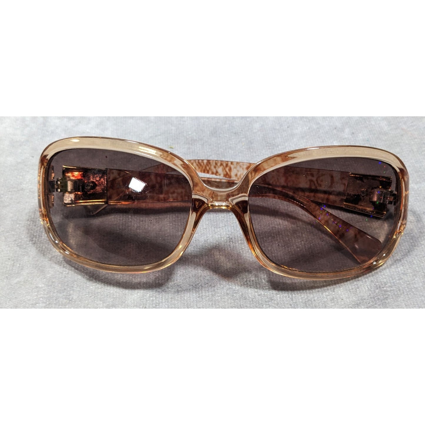 Adrienne Vittadini Translucent Speckled Tan Sunglasses