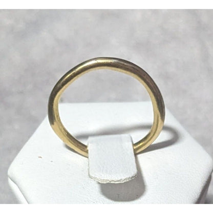 Gold Tone Abstract Wiggle Band Ring Size 7 1/4