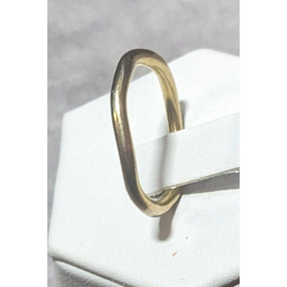 Gold Tone Abstract Wiggle Band Ring Size 7 1/4