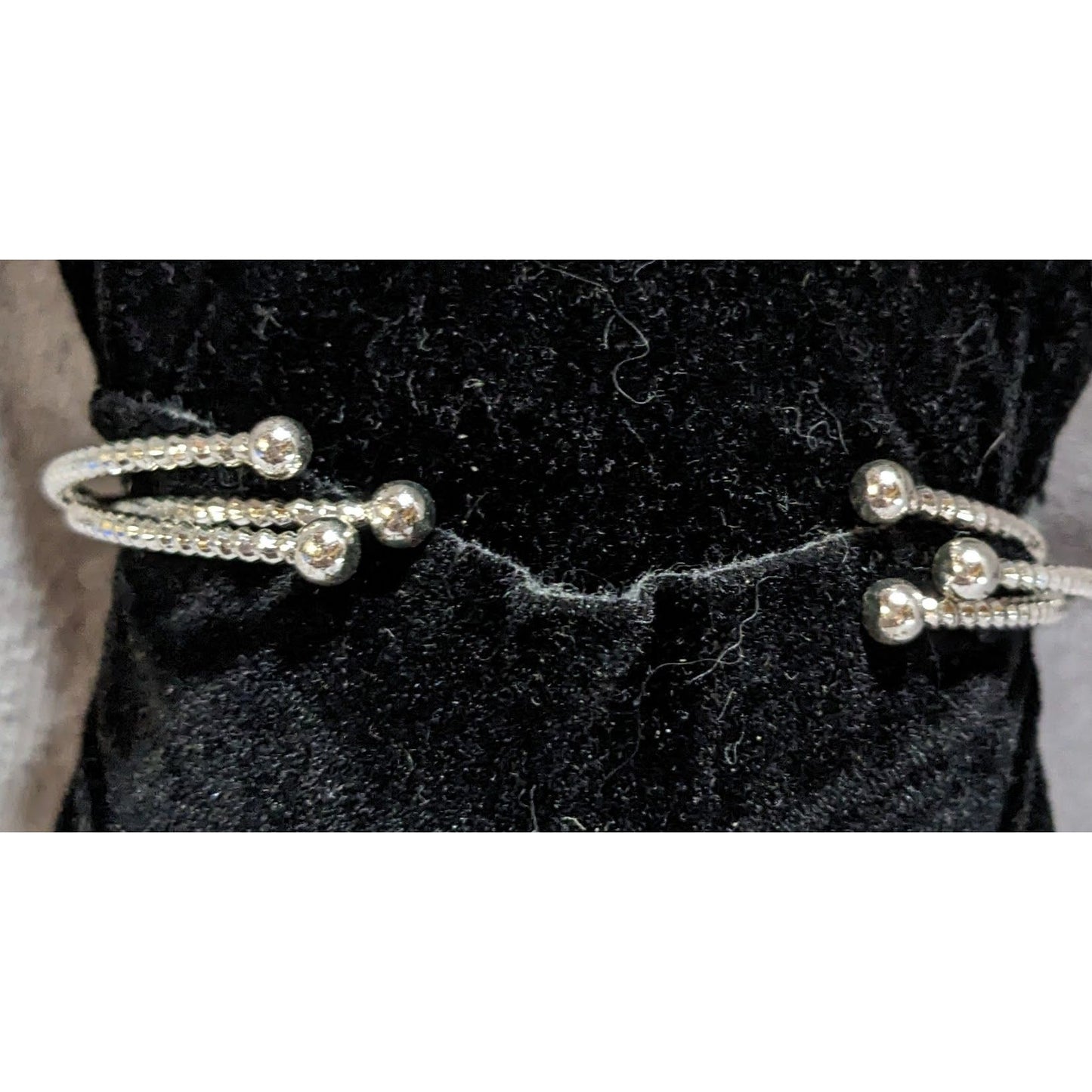 Boho Vintage Avon Lita Scroll Cuff Bracelet Silver Tone Multi Strand Charm Bracelet