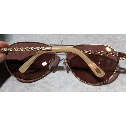 Oscar De La Renta 3060 Gold And Cream Sunglasses