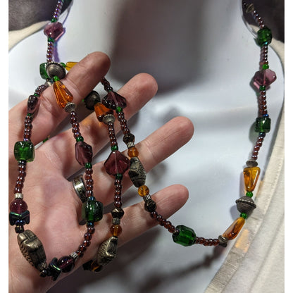 Handmade Glass Beaded Fish Charm Necklace