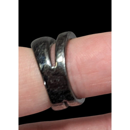 Juicy Couture Glam Goth Gunmetal Rhinestone Stacked Ring
