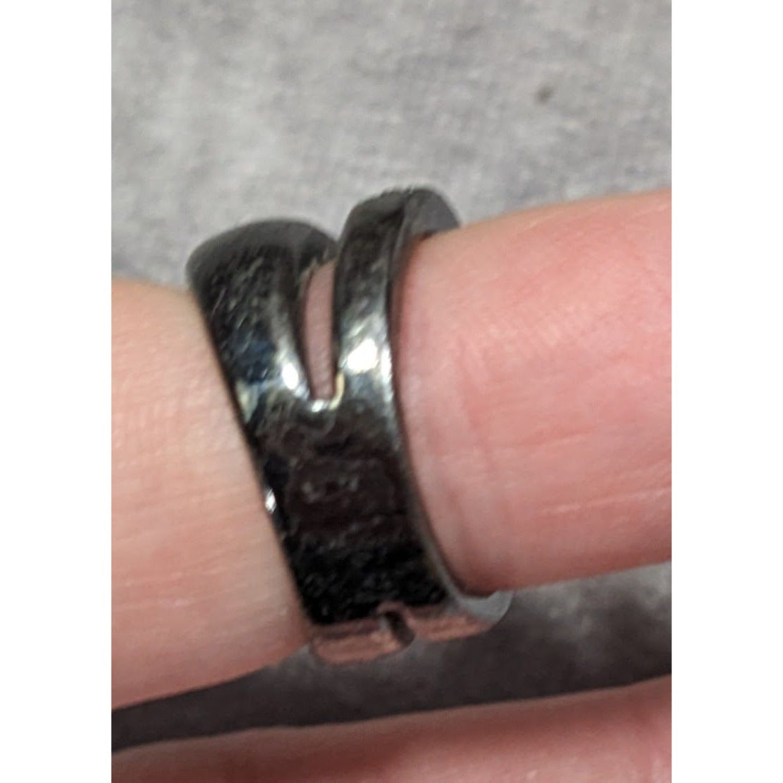 Juicy Couture Glam Goth Gunmetal Rhinestone Stacked Ring