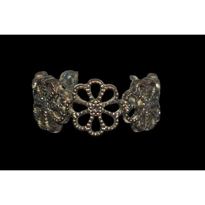 Fairycore Floral Gold Tone Filigree Ring Size 7