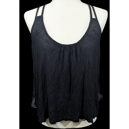 Black Retro Slouchy Strappy Top by Candies