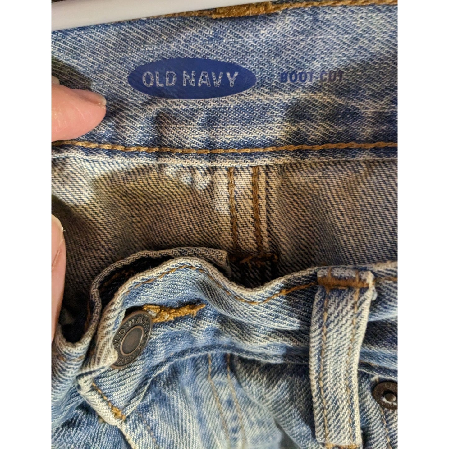 Old Navy Mens Boot Cut Jeans Size 34x32 Light Wash Denim Classic Casual Style