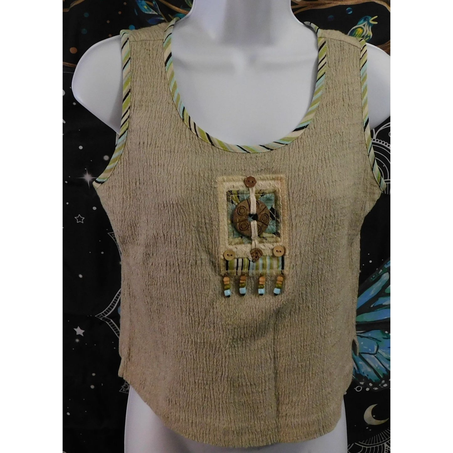 Vintage Nancy Bolen Petites For City Girl Rustic 80s Top