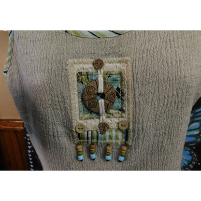 Vintage Nancy Bolen Petites For City Girl Rustic 80s Top