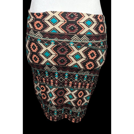 Charlotte Russe Southwestern Tribal Print Mini Skirt