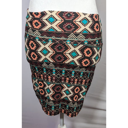 Charlotte Russe Southwestern Tribal Print Mini Skirt