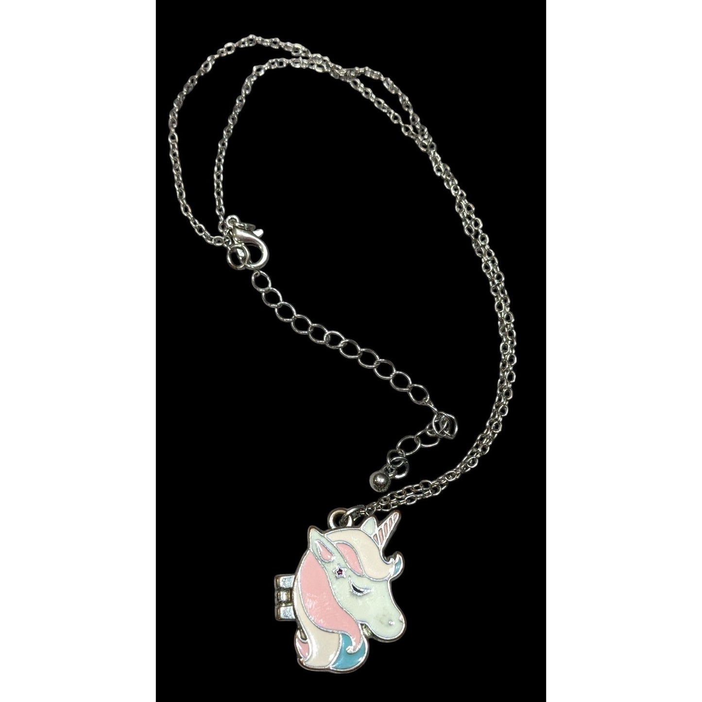 Whimsical Fairycore Pastel Unicorn Magnetic Locket Necklace