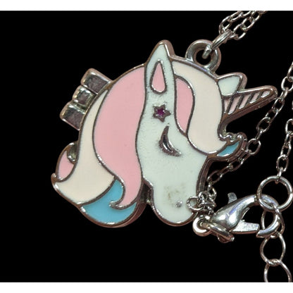 Whimsical Fairycore Pastel Unicorn Magnetic Locket Necklace