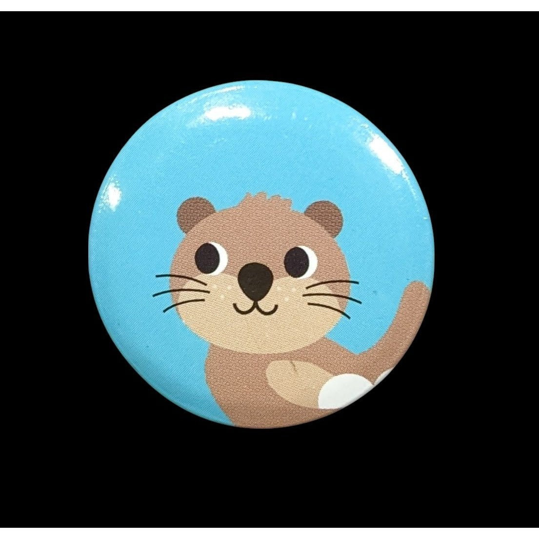 Animal Themed Cute Baby Otter Blue Pin/Badge