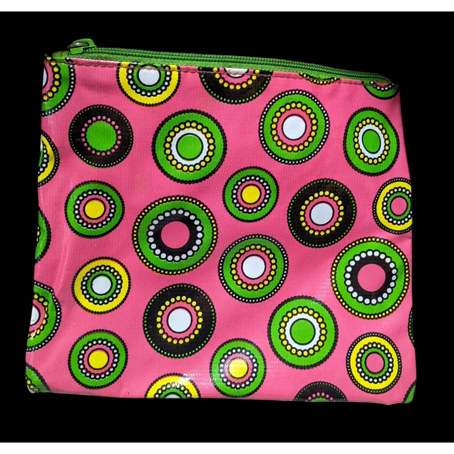 Green And Pink Mod Travel Pouch by Mainstreet Collection