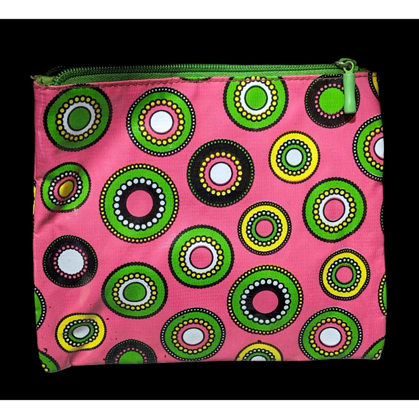 Green And Pink Mod Travel Pouch by Mainstreet Collection