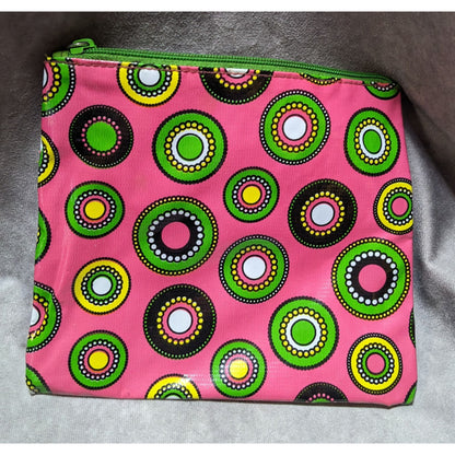 Green And Pink Mod Travel Pouch by Mainstreet Collection