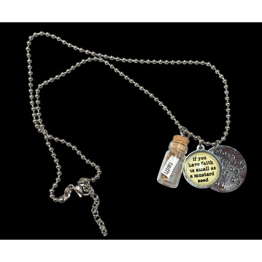 Religious Faith Mustard Seed Charm Necklace