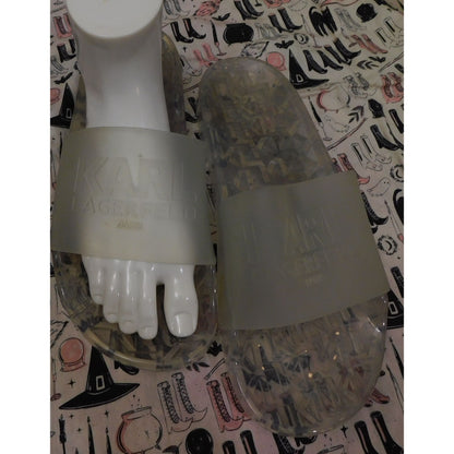 Karl Lagerfeld Paris Clear Jelly Slides