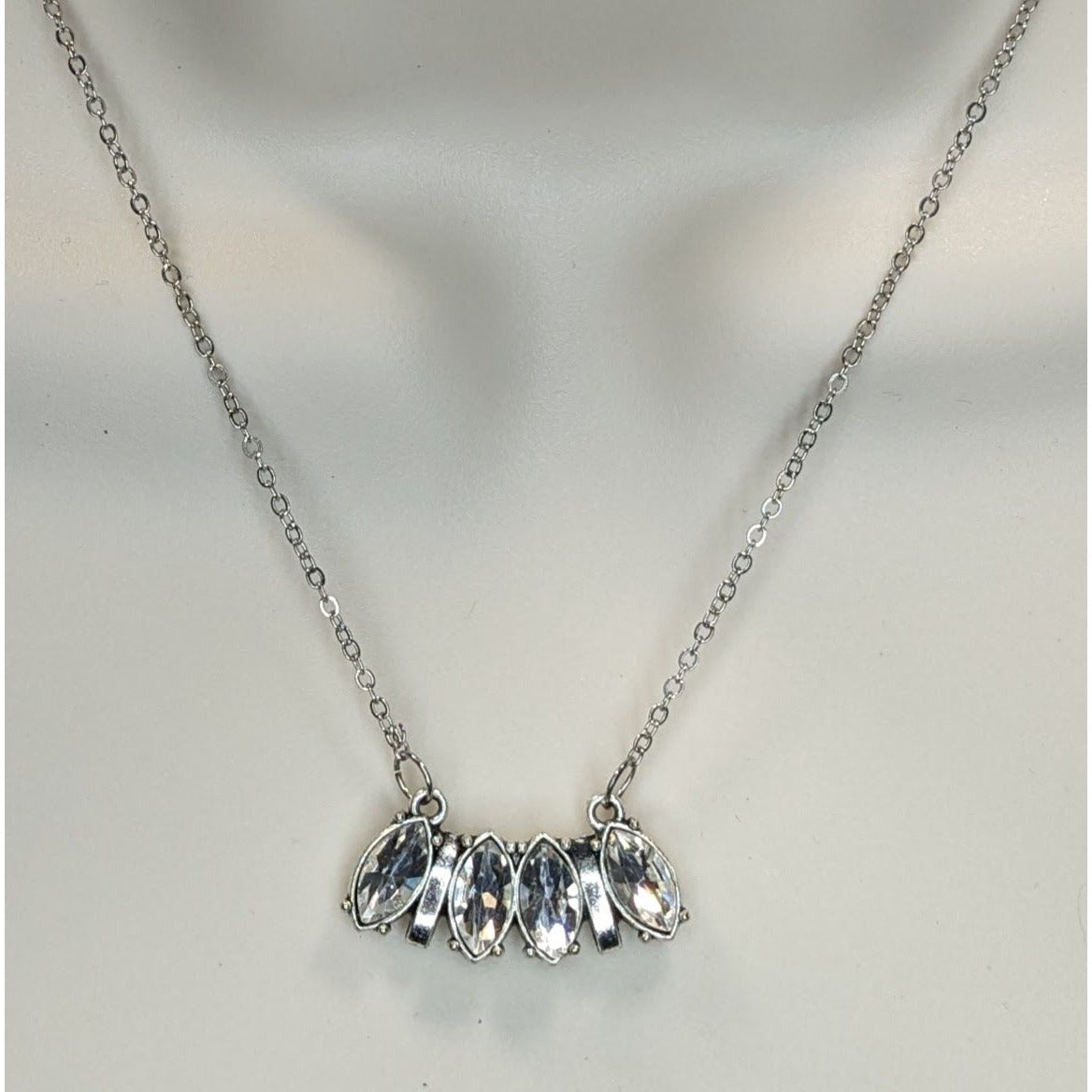 Art Deco Glam Necklace Paparazzi Deco Decadence | Silver Tone NWT Statement Jewelry
