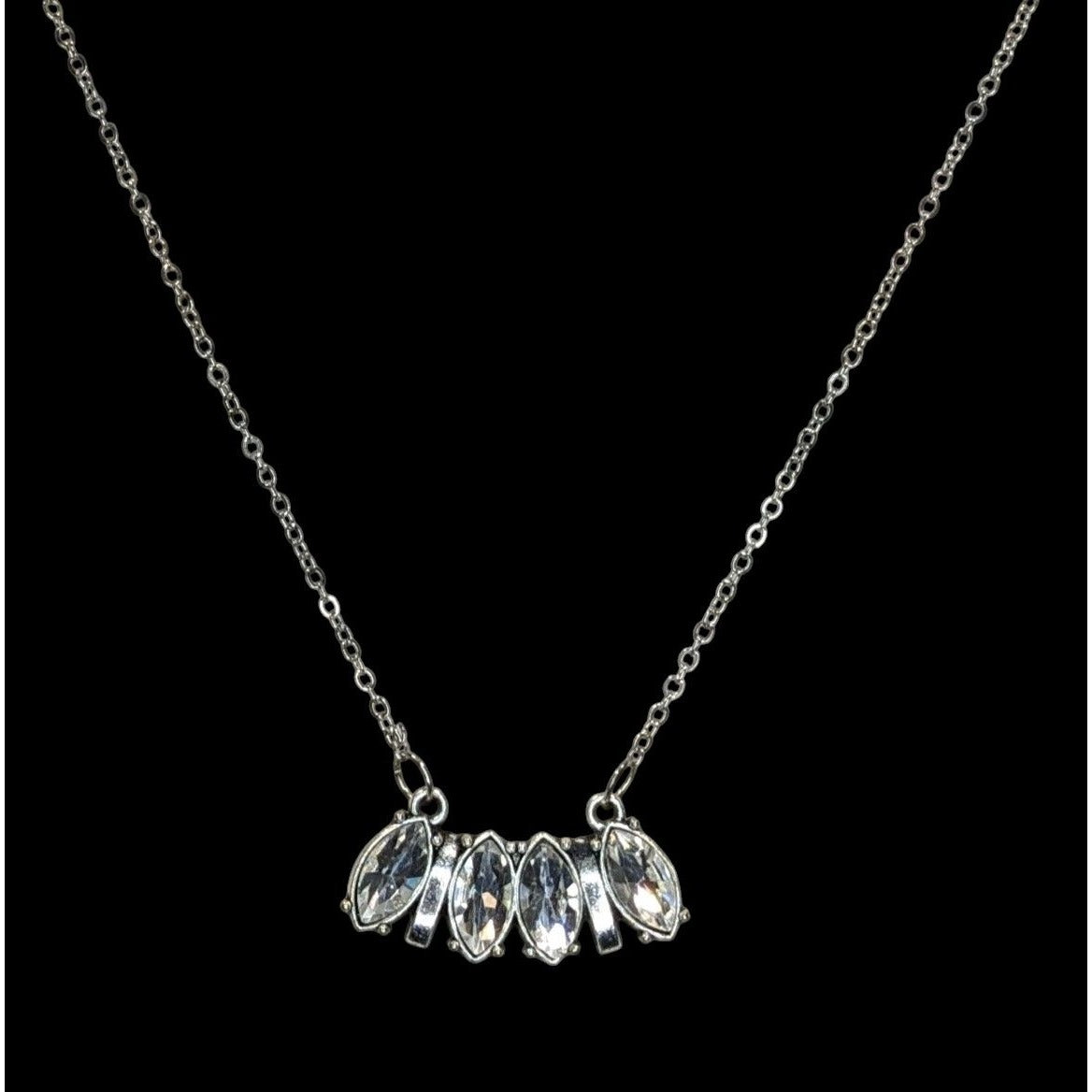 Art Deco Glam Necklace Paparazzi Deco Decadence | Silver Tone NWT Statement Jewelry