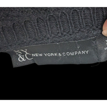 New York & Company Corporate Goth Black Knit Sweater