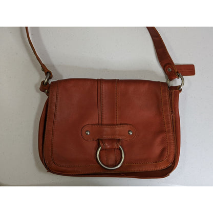 St. Johns Bay Rust Orange Leather Shoulder Bag