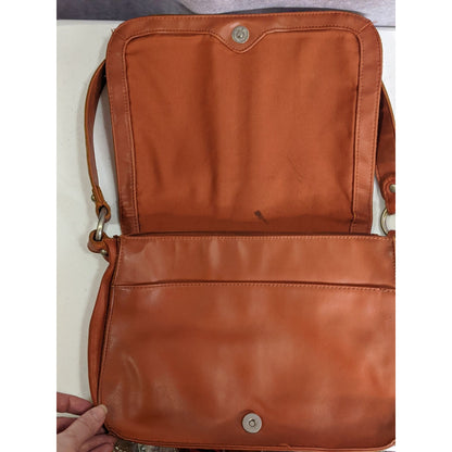 St. Johns Bay Rust Orange Leather Shoulder Bag