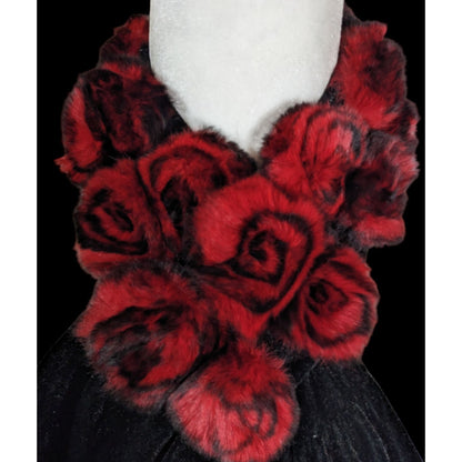 Gothic Vampire Amelia Rex Rabbit Rosettes Floral Scarf