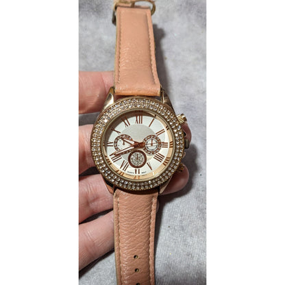 Francesca's Rewound Pink And Rose Gold Tone Watch