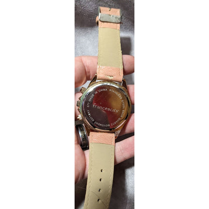 Francesca's Rewound Pink And Rose Gold Tone Watch