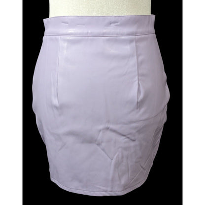 Salty Pastel Purple Faux Leather Mini Skirt Size Medium