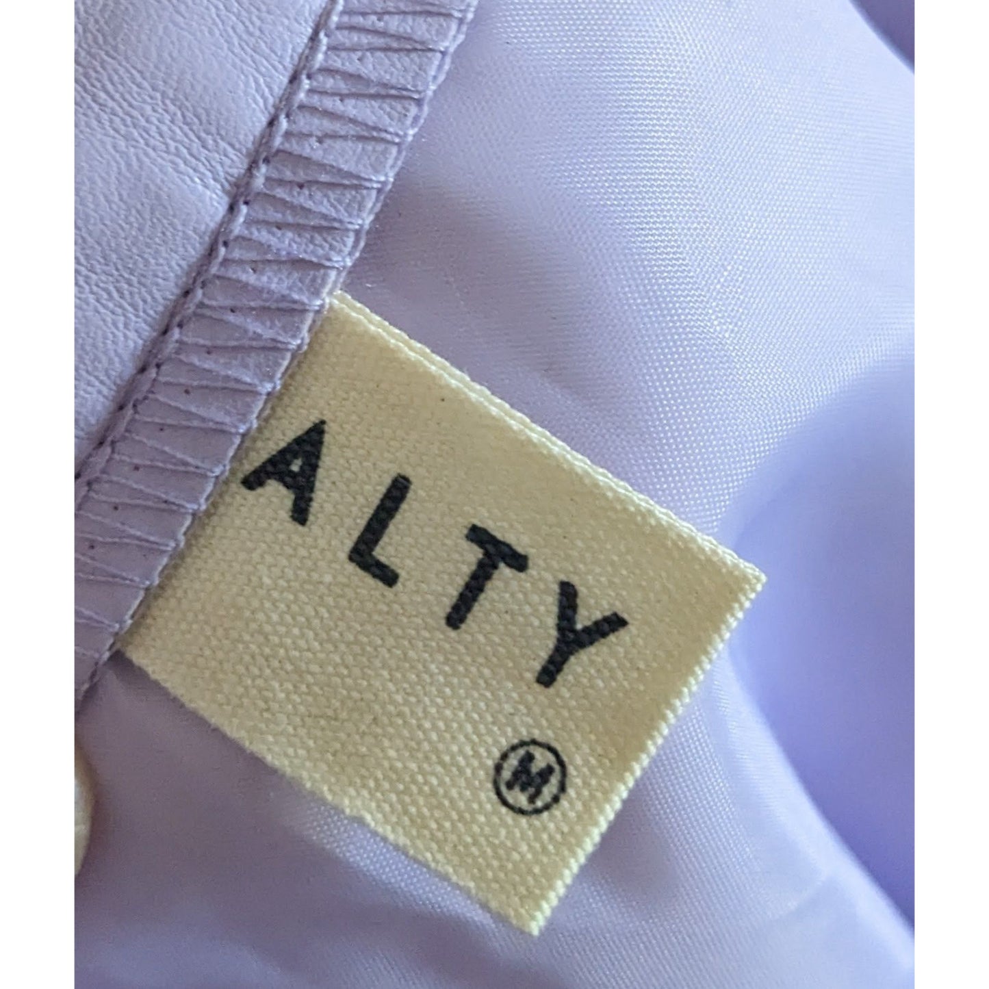 Salty Pastel Purple Faux Leather Mini Skirt Size Medium