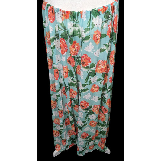 Blue And Orange Semi-Sheer Mesh Lounge Pants